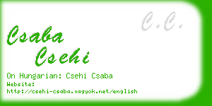 csaba csehi business card